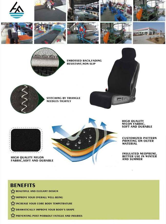 Impression isolée imperméable de sublimation de protecteur de Seat de housse de siège du néoprène